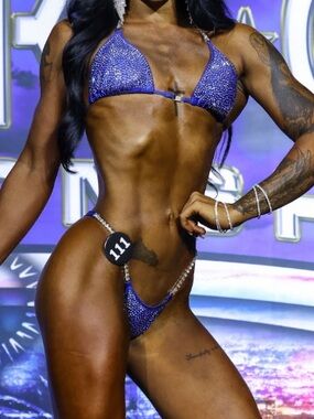 Sparkling Blue Bikini Competition Suit